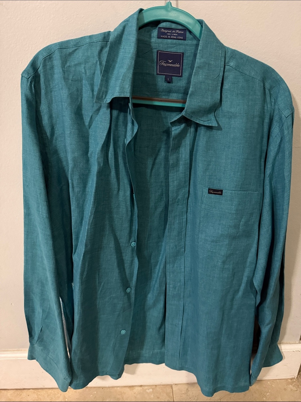 Faconnable Teal Men’s Dress Shirt